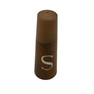 Amber-Colored Resin Salt Shaker With Silver S Letter Design
